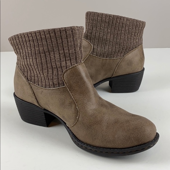 👢BOC Born fringed zipper stacked heel booties 7.5 - Picture 3 of 6